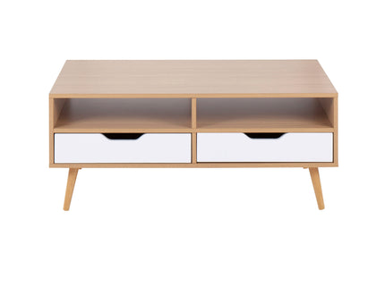 Astro - Contemporary Coffee Table - Natural / White