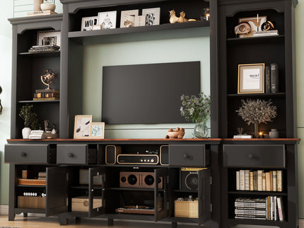 Extra Large TV Stand, Entertainment Center With Storage Cabinets