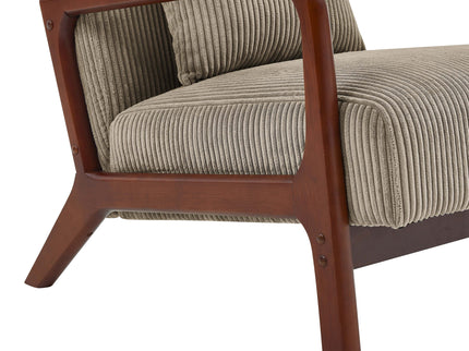 Upholstered Armchair With Back Support Pillow