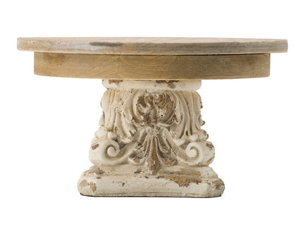 Cake Stand, Cake Plate With Magnesium Base - Cream / Brown
