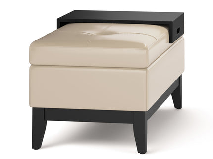 Oregon - Contemporary Storage Ottoman Bench With Tray
