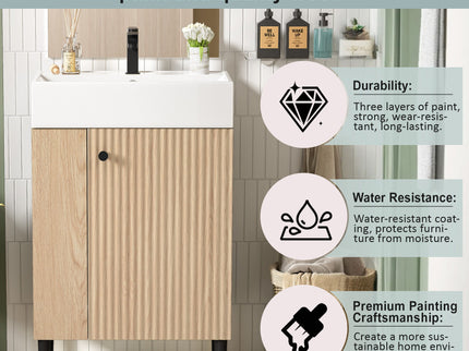 Bathroom Vanity, Combo Cabinet, Bathroom Storage Cabinet, Single Ceramic Sink