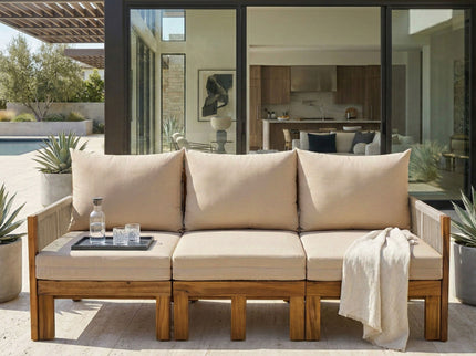 Outdoor 3 Seat Patio Sunbed