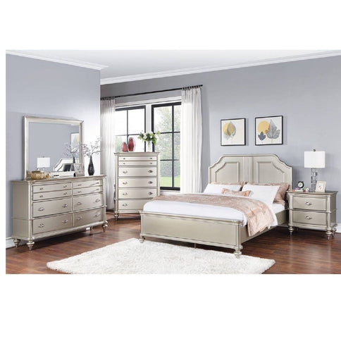 Traditional Design Panel Bed