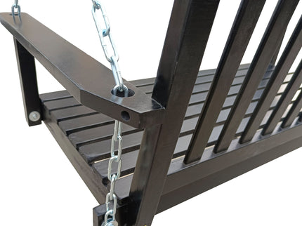 Front Porch Swing With Armrests For Outdoor Patio, Garden Yard, Backyard Or Sunroom