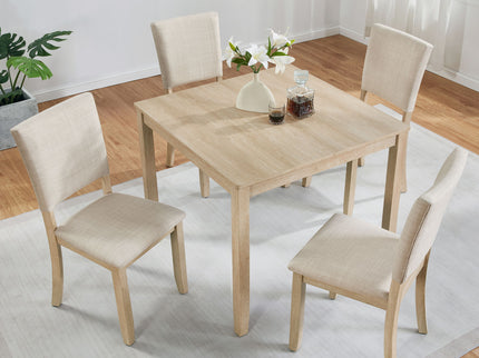 Modern 4 Person Dining Table Set With 4 Chairs