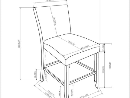 Leoncia - Bar Table And 4 Bar Stools - Espresso / White