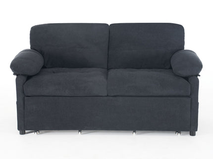 Convertible Pull Out Sofa Bed Queen Size, 3 In 1 With Side Storage