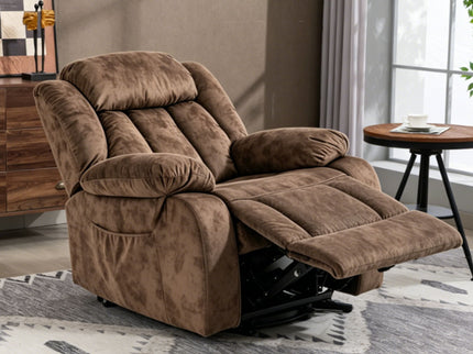 Recliner Lift Chair With Massage & Heating For Living Room - Brown