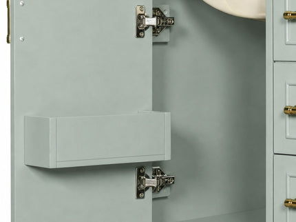 Modern Bathroom Vanity With Sink, Soft Close Doors, 3 Drawers