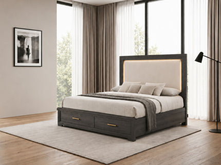 Colorado - Bed With Upholstered LED Headboard