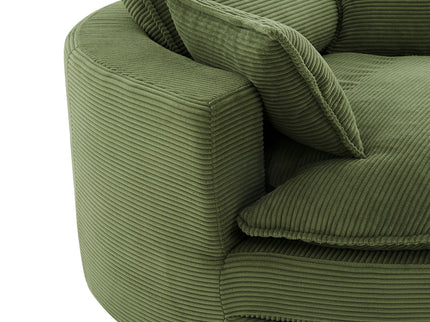 360° Swivel Accent Barrel Chair With Dual Layer Cushion And 3 Removable Pillows