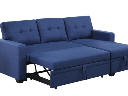 Upholstered Pull Out Sectional Sofa With Chaise