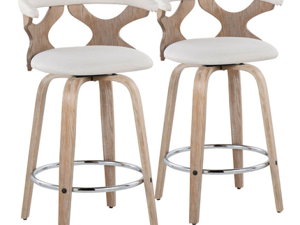 Gardenia - Mid Century Modern Fixed Height Counter Stool With Swivel (Set of 2)