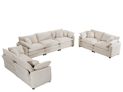Elegant Oversized Sectional Sofa Set With Deep Seats And Flexible Layout