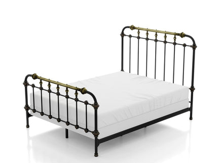 Transitional Style Bed With Accents