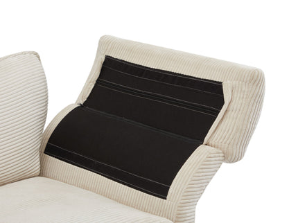 Modern Deep Seat Sectional Sofa With Ottoman