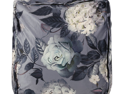 Hazel - Large Square Pouf With Flower Print
