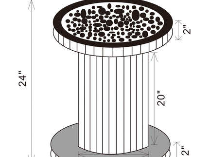 Rose - Side Table - Clear
