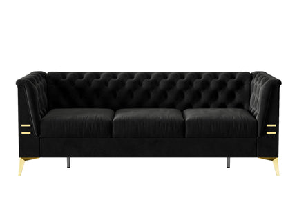 Luxurious Sofa With Legs, Modern Chesterfield Design, Tufted Upholstery, 3 Seat Couch For Living Room And Office