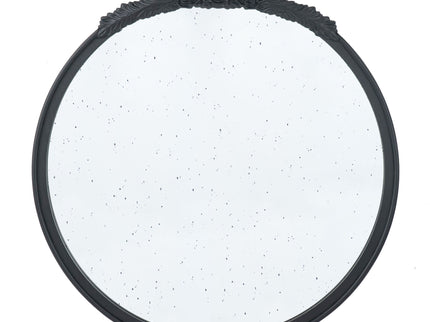 Round Hand Carved Rose Antique Mirror Frame, Wall Mirror For Live Space