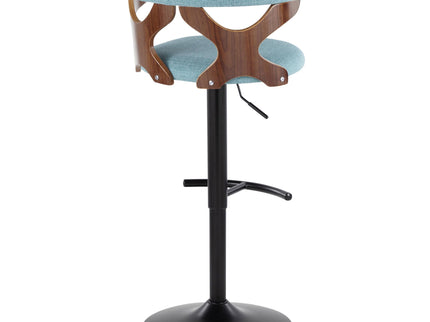 Gardenia - Contemporary Adjustable Barstool, Swivel With Rounded T Footrest (Set of 2)
