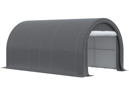 Outsunny - 10' x 16' Carport, Heavy Duty Portable Garage Storage Tent With Large Zippered Door, Anti-Uv Pe Canopy Cover For Car, Truck, Boat, Motorcycle, Bike, Garden Tools, Outdoor Work