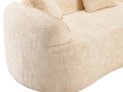 Curved Compressed Sofa, Nordic-Style Design For Living Room