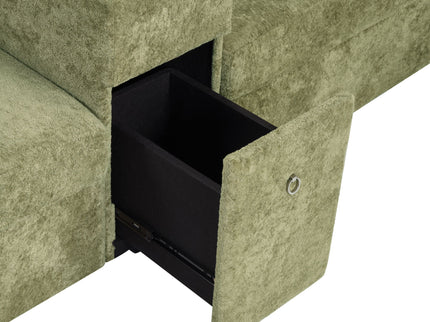 Modular 5 Seat U-Shape Sectional Sofa With Chaise Lounge, Built In Cup Holders And Storage Drawer
