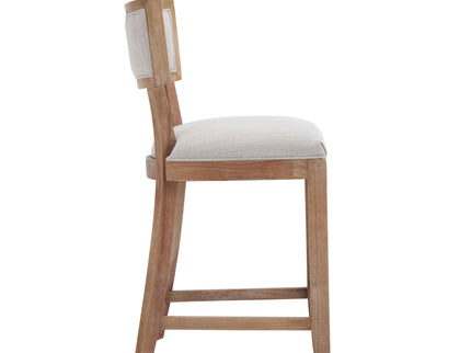 Upholstered Counter Height Bar Stools With Comfy Back (Set of 2)