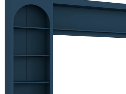 Arched Entertainment Center Wall Unit With Drawers, TV Stand