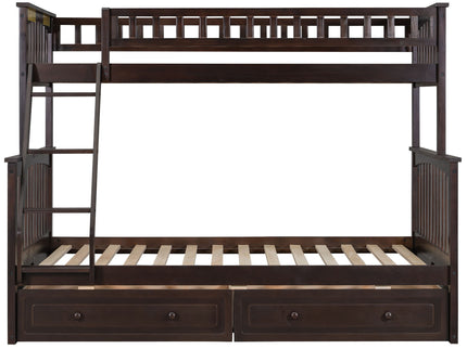 Bunk Bed With Drawers, Convertible Storage Bed