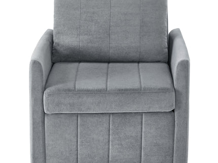 Upholstered Convertible Sleeper Sofa With 5 Position Backrest, Side Pockets, Storage