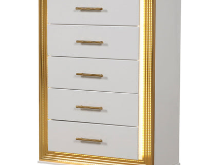 Obsession - 5 Drawer LED Chest - White