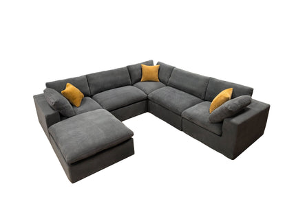 Custom Configuration Modular Sectional & Toss Pillows