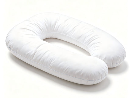 U - Shape Pregnancy Body Pillow For Side Sleeper Support - White