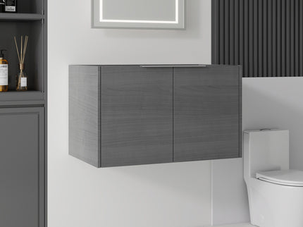 Floating Bathroom Vanity Cabinet With Soft Close Double Doors, Spacious Interior Storage, Wall Mounted, Cabinet Only