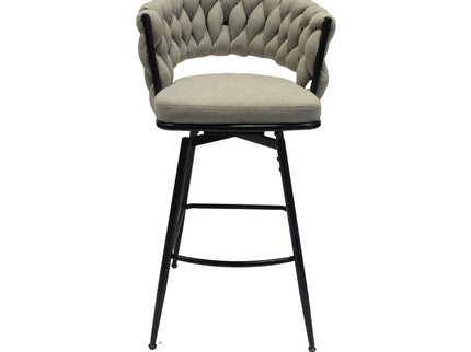 Bar Stool 360 Swivel With Back Footrest
