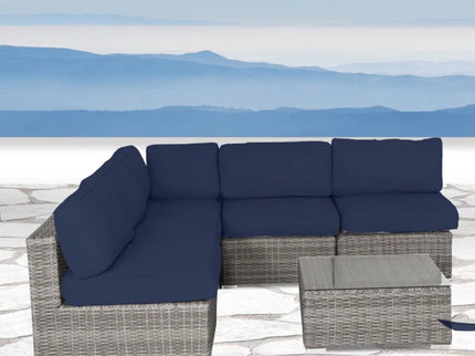 Outdoor Wicker Seating Group With Cushions