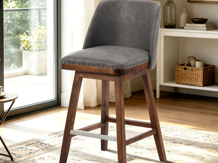 360° Swivel Bar Stool, Counter Height Kitchen Island Chair