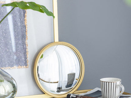 Round Mirror, Circle Mirror With Iron Frame For Living Room Bedroom Vanity Entryway Hallway