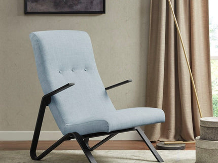 Manhattan - Accent Chair With High Back Support - Light Blue
