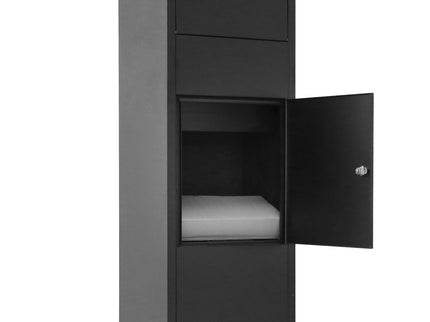 Large Package Delivery Parcel Mail Drop Box With Lockable Storage Compartment Heavy Duty Weatherproof For Express Mail Delivery For Home & Business Use - Black