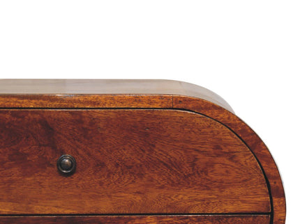 Large Chestnut Circular Bedside