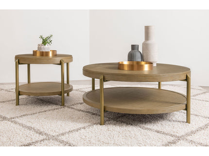 Benson - Round Table With Storage Shelf