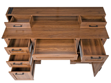 Office Desk With Charging Station & Storage Cabinet