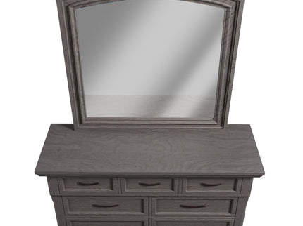 1 Piece Dresser With Handles And Unique Round Legs - Antique Gray