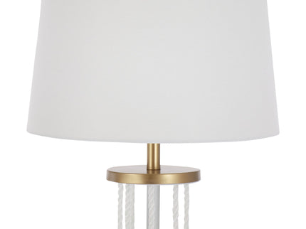 Rope Contemporary Floor Lamp - Natural / White