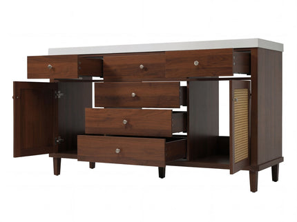 Bathroom Vanity With Sink, 5 Legs, Soft Close Drawers
