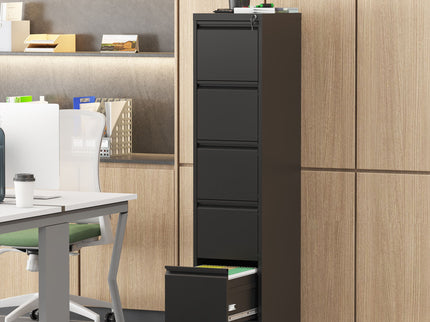 Drawer Metal Locking Vertical File Cabinet With Wheels Heavy Duty Lockable Storage